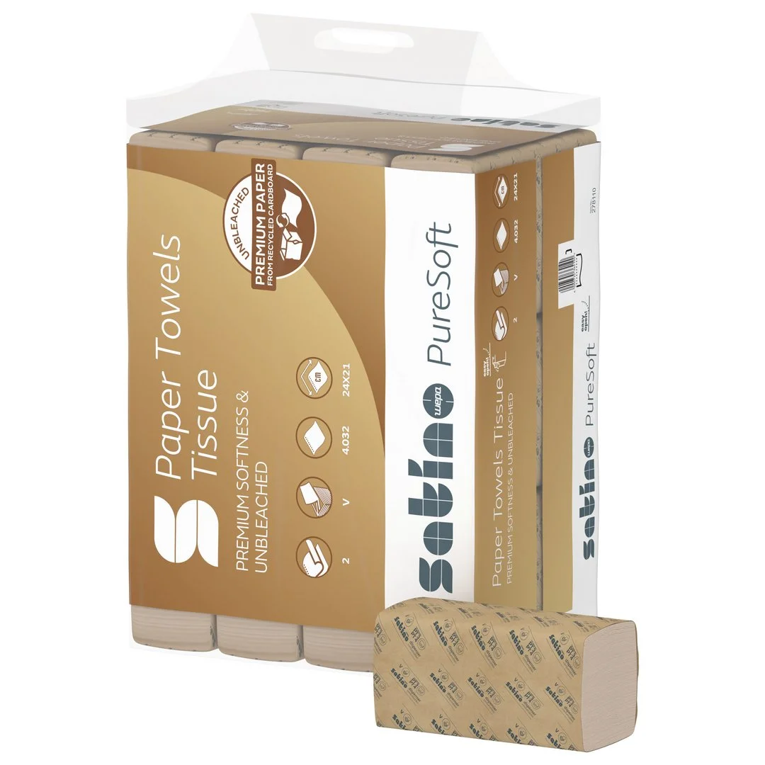 Satino PureSoft V-vouw 2 laags 4032 doekjes | 278110